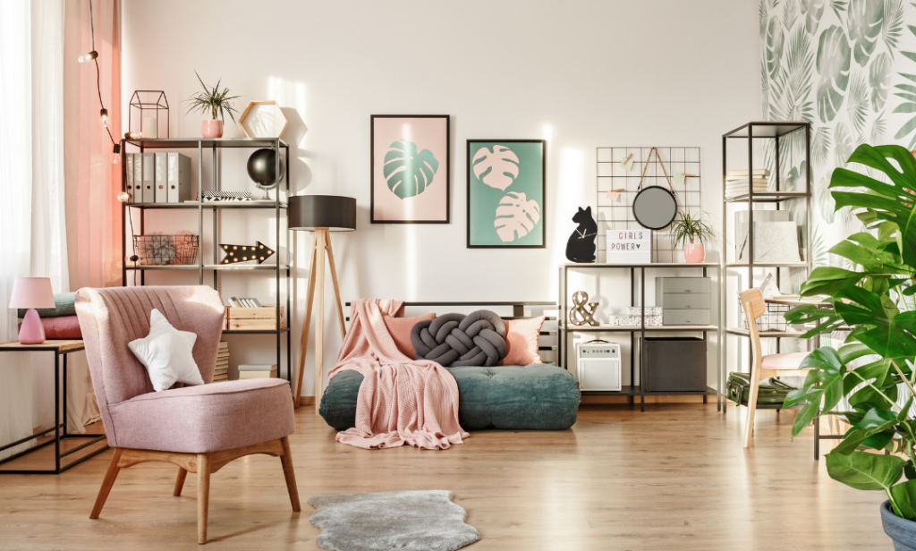 ห้องนอนสีชมพู