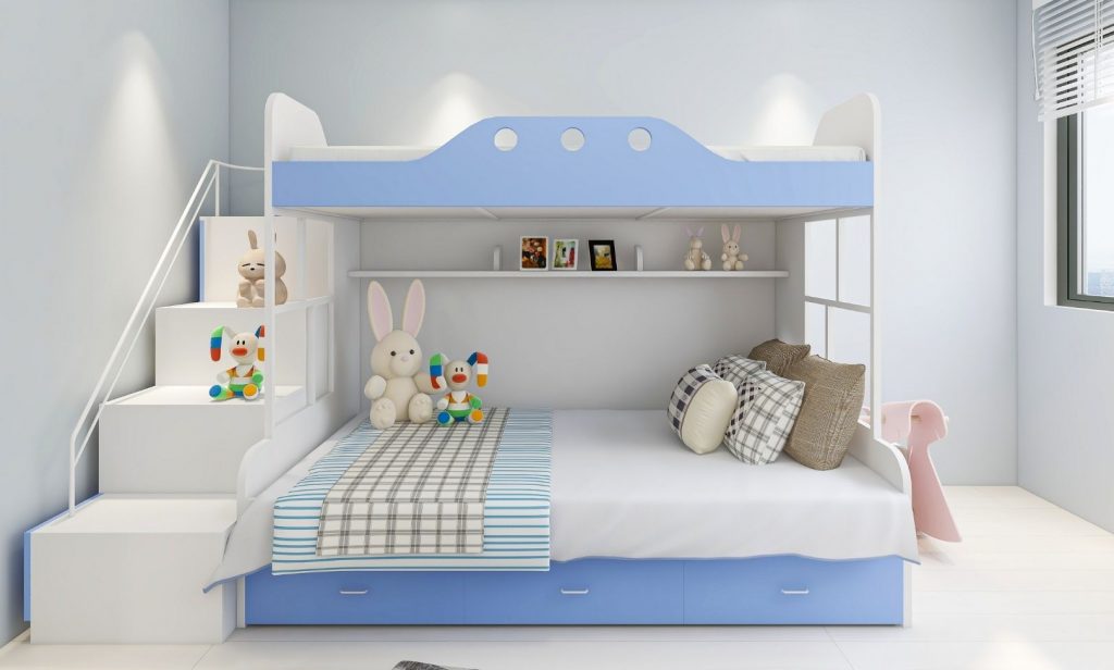 1 ห้องนอนลูก 2 คน