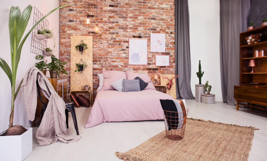 ห้องนอนสีชมพู