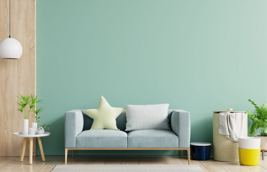 สีผนังห้องนั่งเล่น
