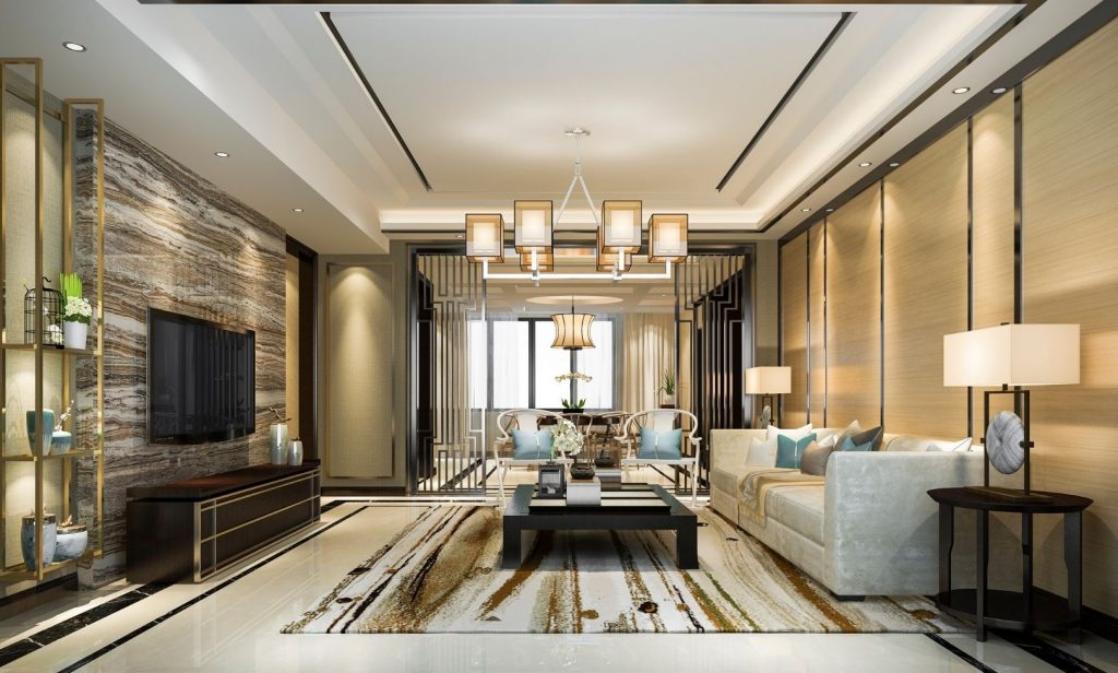 ห้องนั่งเล่นหรูหรา