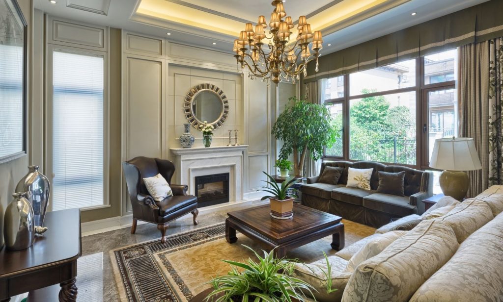 ห้องนั่งเล่นหรูหรา